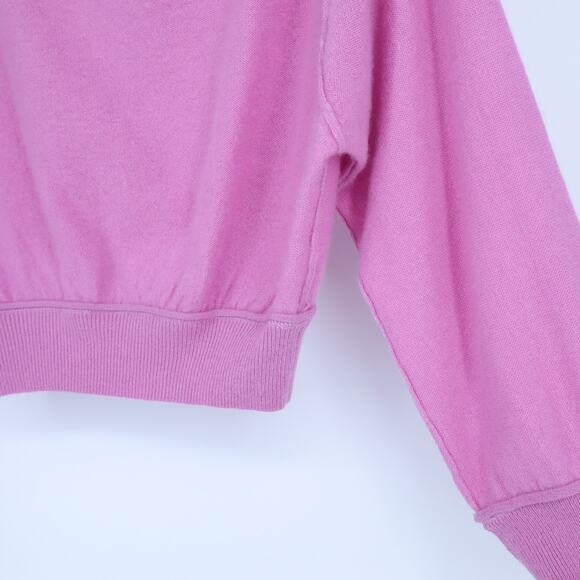 FREE PEOPLE Love Like This Cashmere Sweater Pink Pullover Long Sleeve Women's M - Picture 6 of 11